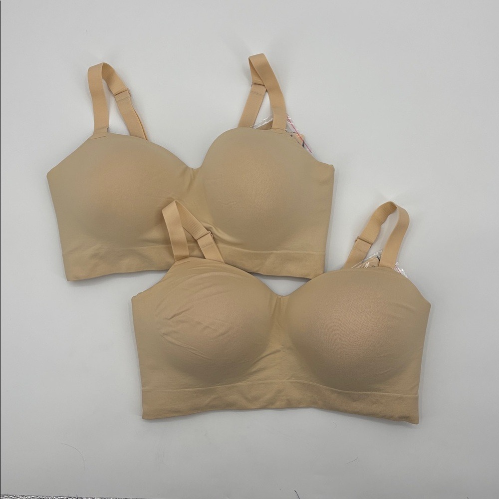Seamless Nude Padded Everyday Bra - Adjustable Straps